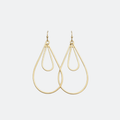 Brass Double Teardrop Earrings
