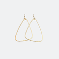 Brass Abstract Triangle Earrings