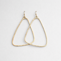 Brass Abstract Triangle Earrings